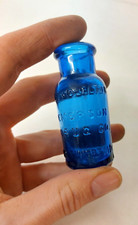Vintage - Antique Cobalt Blue BROMO-SELTZER Emerson Drug Co. Miniature Bottle