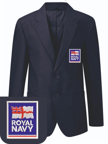 Royal navy blazer embroidered - navy,