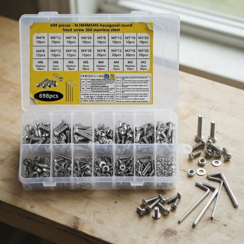 698 piece mixed stainless - mixed,