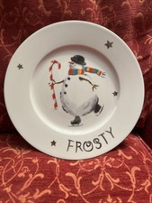 House Of Fraser Christmas Plate Snowman Frosty Dinner Serving Plate