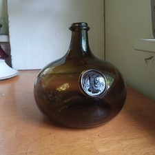 1699 DATED SEAL FREE BLOWN PONTILED BLACKGLASS PANCAKE ONION GREAT REPRO COPY