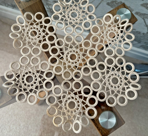 Vintage beige cotton hand - ,