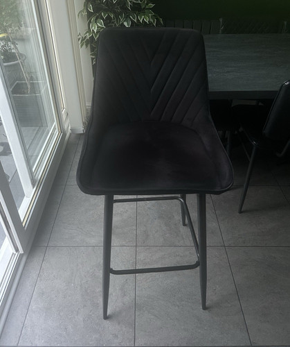 Black upholstered bar - bar, stool
