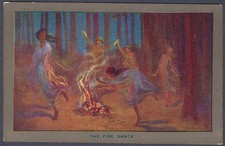 The Fire Dance - art postcard