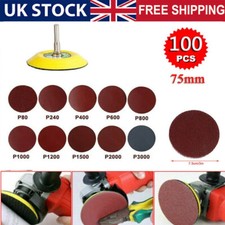 100Pcs 75mm Sanding Discs Pad