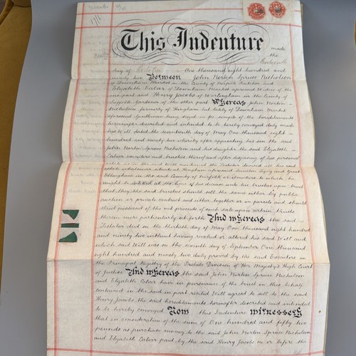 Indenture 1892 hingham norfolk - 1892,