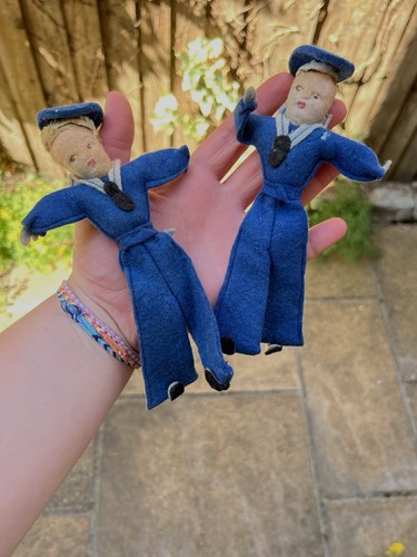 Pair vintage novelty felt - pair, of
