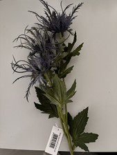3 Forks Eryngium Plants Decor Home Thistles Sea Holly Flower Bouquet Artificial