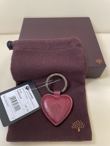 Mulberry heart key ring - mulberry,