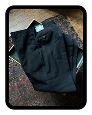 A Stunning Pair Of Polo Ralph Lauren Black Wool Cavalry Twill Sartorial Trousers
