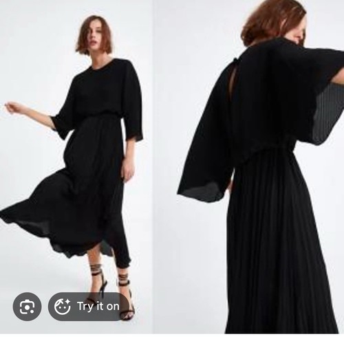 Zara black solid - solid, maxi