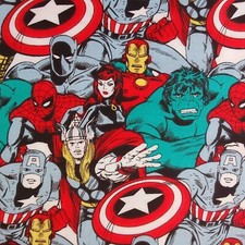Marvel Comics Cotton Fabric Hulk Thor Iron man Captain America C1 Quick Dispatch