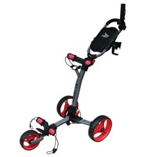 Axglo TriLite Golf Trolley 3 Wheel Push Cart Grey / Red + FREE Accessory Pack