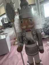 Silver Glitter Nutcracker