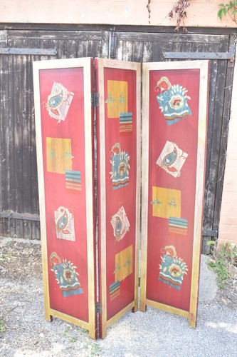 Vintage 1950s hand painted art - hand,