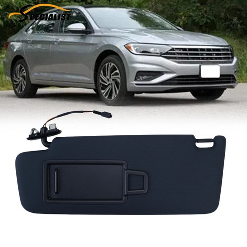 Driver side black sun visor - driver,