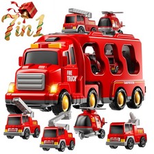 7in1 Fire Trucks Transport Car