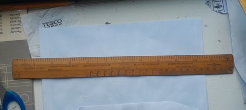 Vintage ruler 1960s boxwood - ruler,