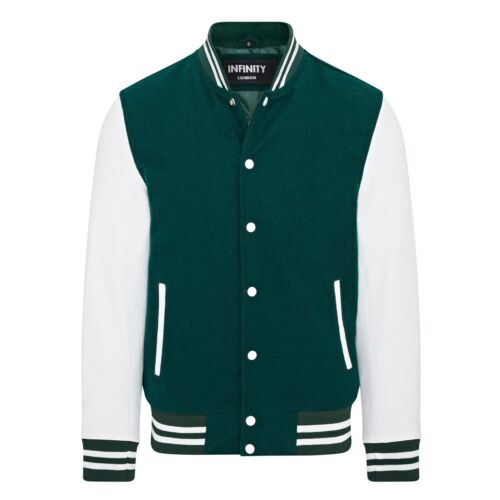 Green letterman baseball - green,