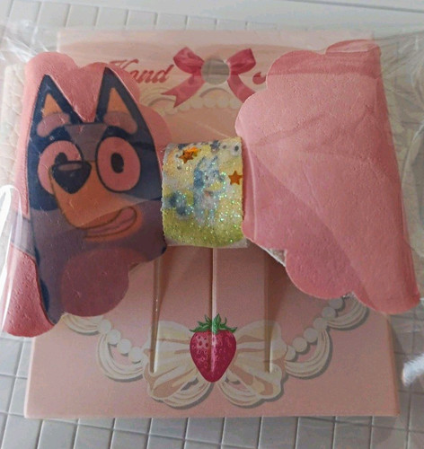 Girls pink bluey fabric bow - girls,