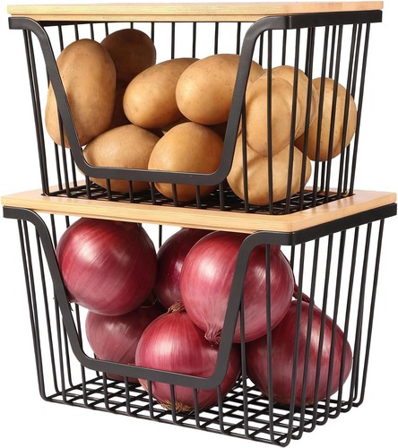 Set stackable wire basket - set,