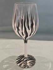 Lolita Love My Wine 'Wild Child' Black & White Handpainted 15oz Wine Glass GC
