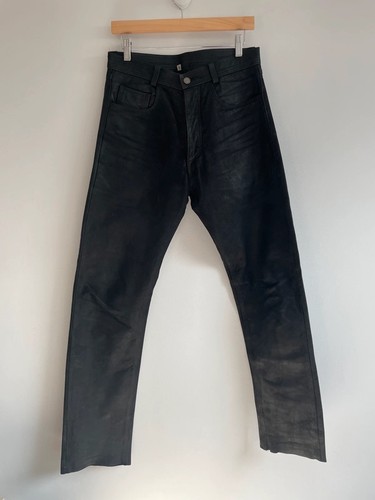 Black leather pants camanchi - leather,