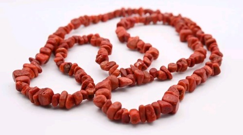 Vintage red coral agate - red,