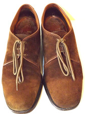 Men's Vintage Loake Frensham Brown Suede Leather Oxford Shoes UK Size 8(42)