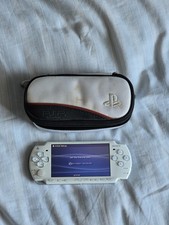 PSP 2003 White Console with Charging Cable, Battery, and Case Tested and Working