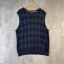 Izod Sweater Vest Mens XL Blue