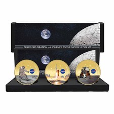 NASA Space Exploration Journey to the Moon Commemorative Gold Coin Box set 2025