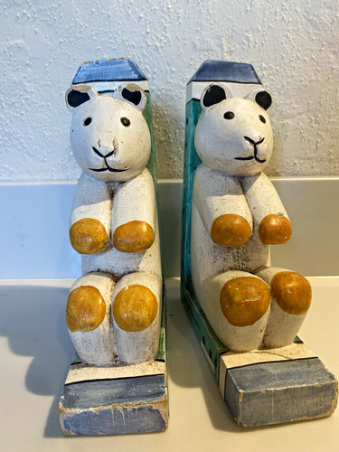 Hand painted wooden - painted, polar