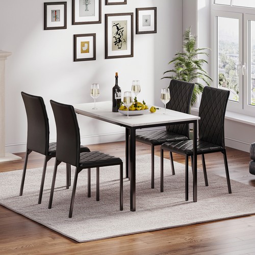 Dining table and chairs set - table,