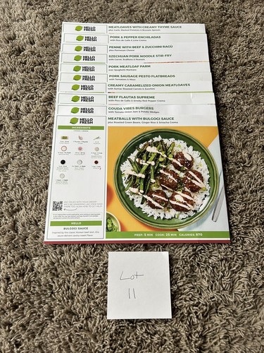 Hello fresh recipe cards - cards, lot
