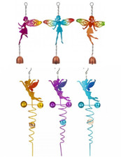 Fairy Garden Chimes Spinners Metal Ornaments Patios Balconies Window Decorations