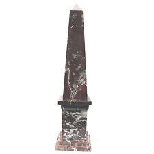 A large vintage Grand Tour style Belgium marble Obelisk 48.5cm height C.20thC
