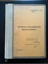 RAF 1943 Spitfire Aeroplane Merlin XII Engine Handbook Instruction Manual