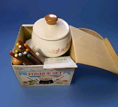 Vintage boxed enamel chocolate - enamel,