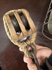 Antique Wooden Block & Tackle