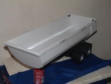 1/14 SCALE 2-AXLE HALFPIPE TIPPER TRAILER (UNFINISHED PROJECT)     TAMIYA/BRUDER