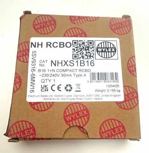 Wylex nhxs1b16 compact rcbo - wylex,