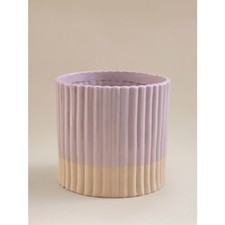 Two-Tone Purple Ribbed Ceramic