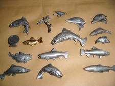 Vintage Pewter Job Lot Fishing