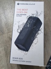 NEW*SEALED*MOTOROLA ROKR 600*PORTABLE BLUETOOTH SPEAKER WATERPROOF*30W*BLUE