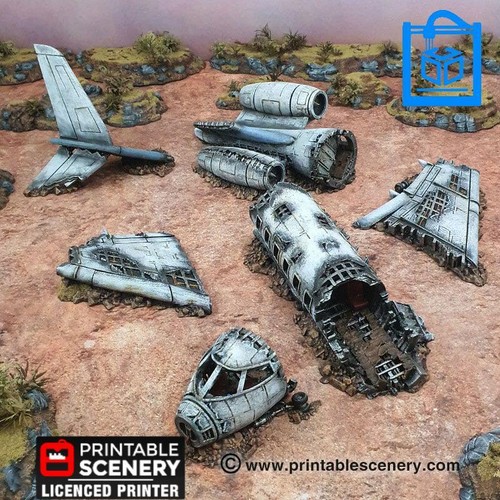Crashed aircraft tabletop - crashed,