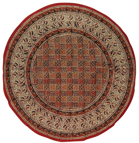 Kalamkari block print round - kalamkari,
