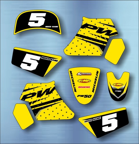 Yamaha yellow graphics - yamaha, 50