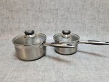 x2 Intwo Stainless Saucepans
