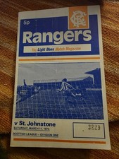 Rangers V St Johnstone 11th March 1972 L12